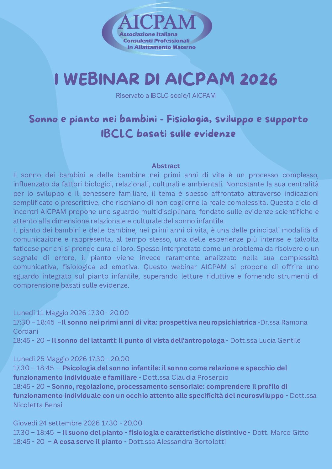 formazione 2026 – i webinar di AICPAM (11 maggio-25 maggio-24 settembre h 17:30-20)